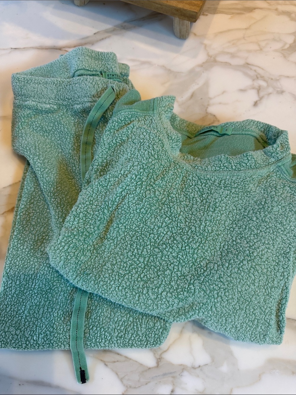 Stateside Mint Green Sherpa Pajama Set